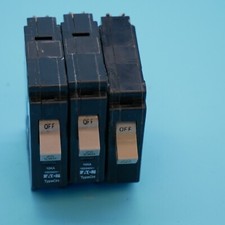 (2) Eaton CHF120 20A Plug On 1-Pole Circuit Breaker & (1) Cutler-Hammer 20SWD