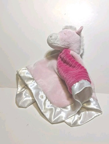 Rare Douglas Baby Pony Horse Pink White Satin Trim Security Blanket Lovey 14" - Picture 3 of 7