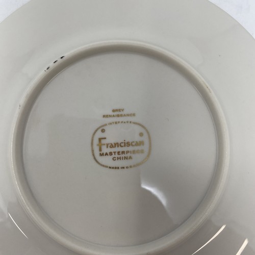 Set of 4 Franciscan Grey Renaissance Gold Trim Bread & Butter Plates 6 3/8" - Picture 5 of 5