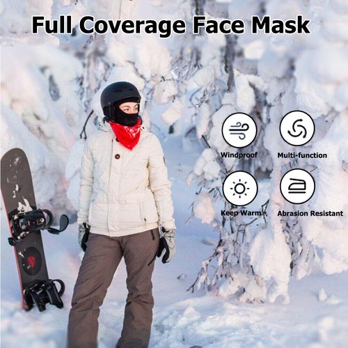 1-2PC Winter Balaclava Fleece Full Face Mask Men Women Thermal Windproof Ski Hat - Picture 2 of 24