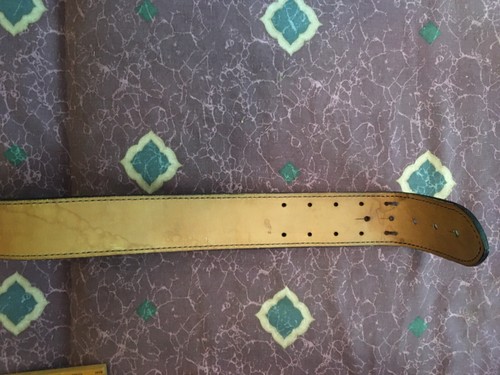 Cinturón Sam Browne negro con soporte para esposas y funda marrón talla 40 - Imagen 11 de 11