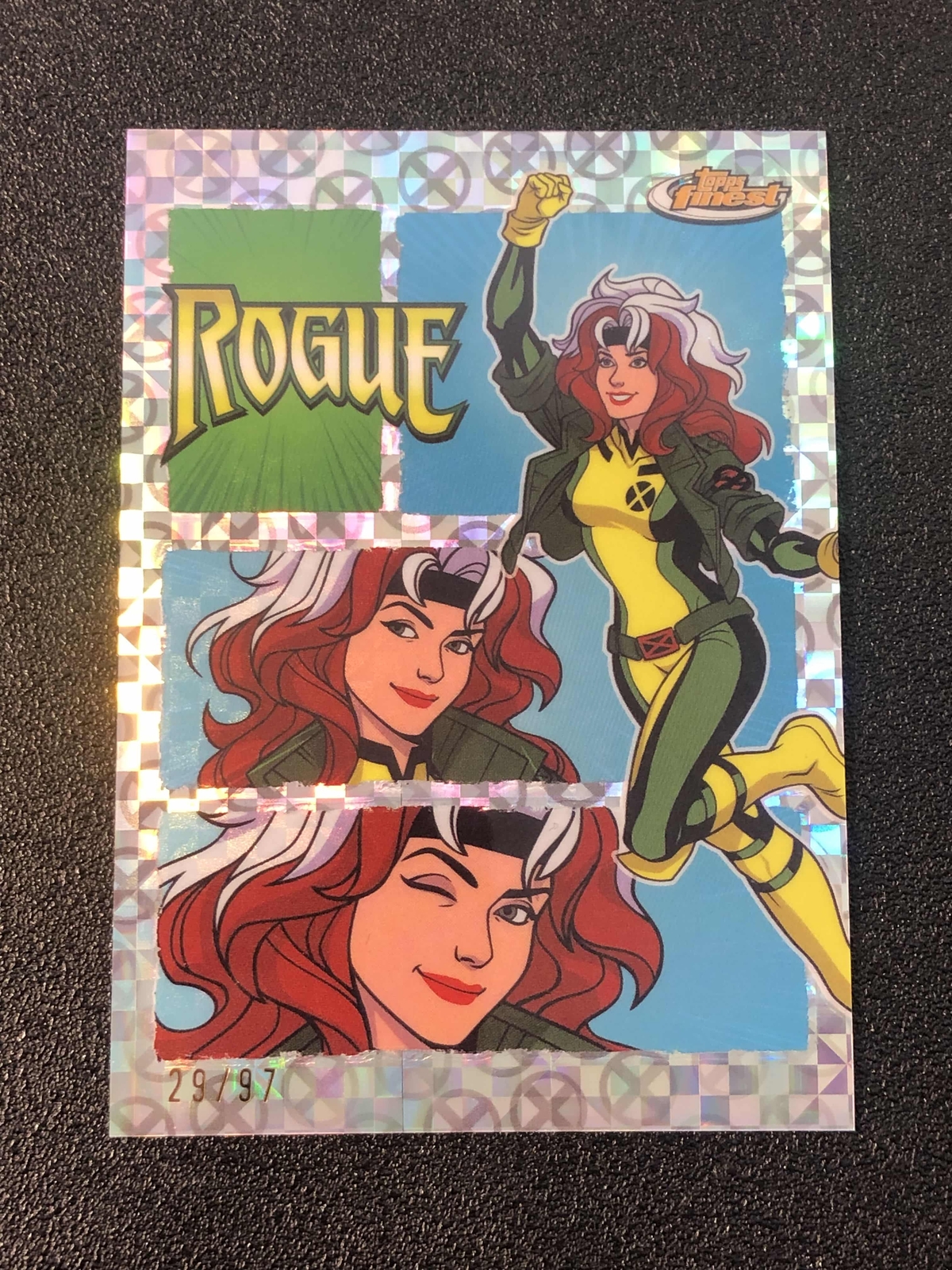 2025 Topps Finest Marvel X-Men '97 Remember It RI-5 Rogue X-FRACTOR 29/97
