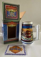 2002 Budweiser Holiday Stein "Guiding The Way Home" Beer Mug with COA & Box