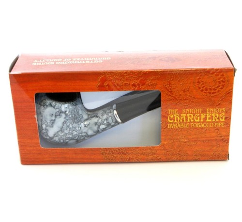 6.5 inch Marble Durable Wooden Wood Smoking Pipe Tobacco Cigarettes Cigar Pipes
