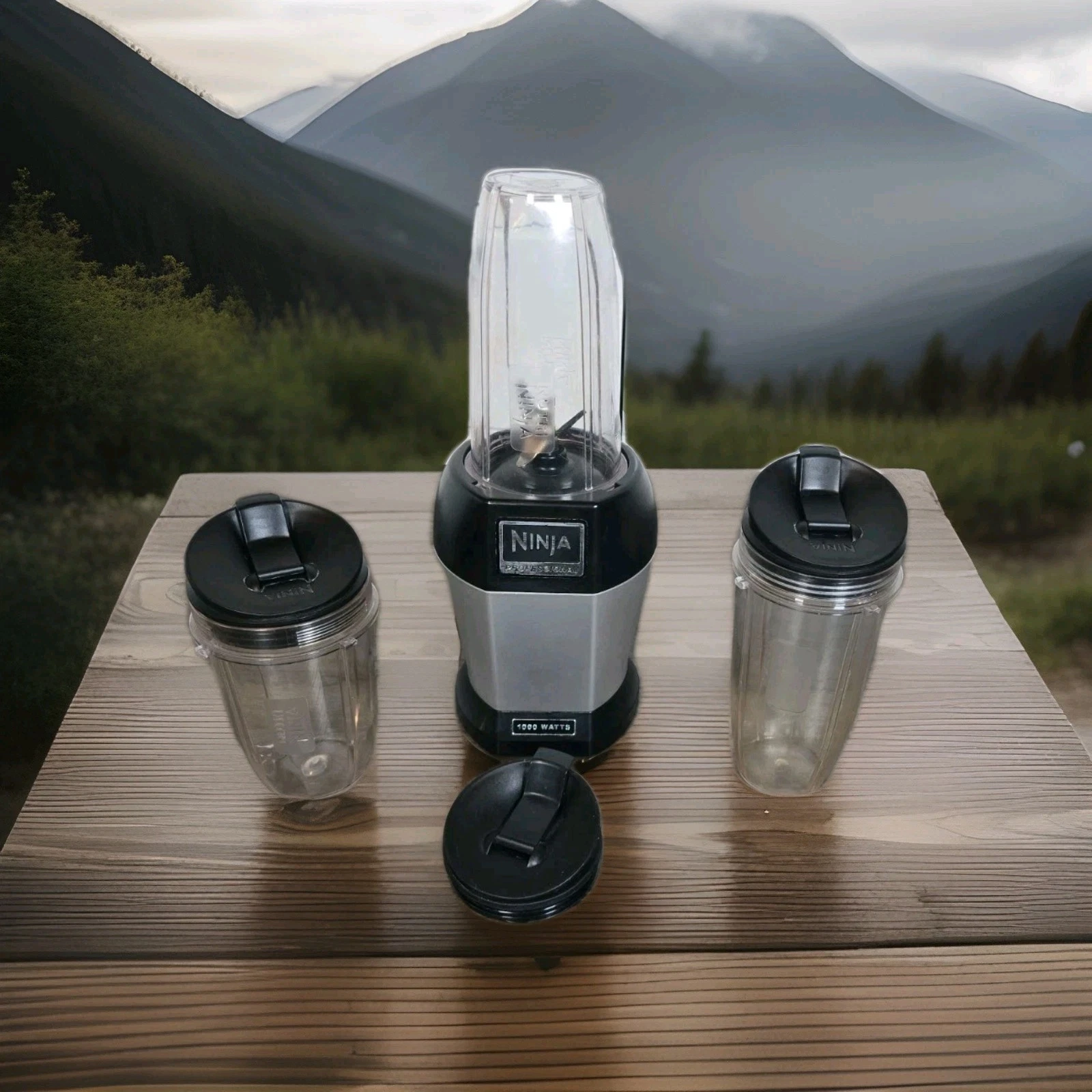 Ninja Nutri Blender Professional 1000 Watt BL455 With Cups and Lids (Tested).
Opens in a new window 