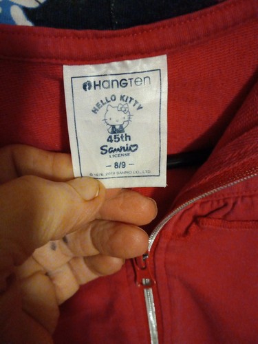 Hello Kitty 45th Anniversary Hangten Girls Hoodie Size 8-9 - Picture 3 of 20