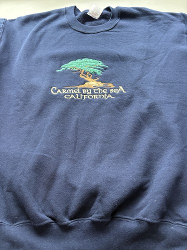 Jerzees Carmel By The Sea California Crewneck Pullover Sweatshirt Medium Vintage - Picture 14 of 15