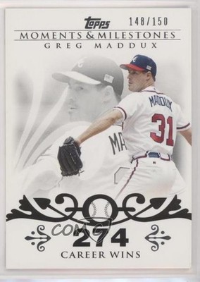 2008 Topps Moments & Milestones 148/150 Greg Maddux #8 HOF 0l2