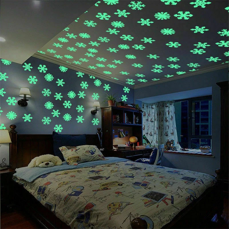 Pegatinas de Pared Estrella Brilla en la Oscuridad Estrella Luna Luminosa Decoración Habitación Infantil COLORIDO Foto 4 de 4