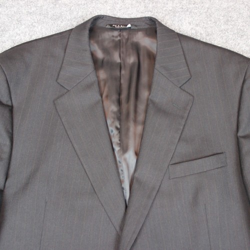 Jos. A. Traje Banco Chaqueta Abrigo Blazer 48L Gris 2 Piezas Rayas 42X31 Lana - Imagen 3 de 23