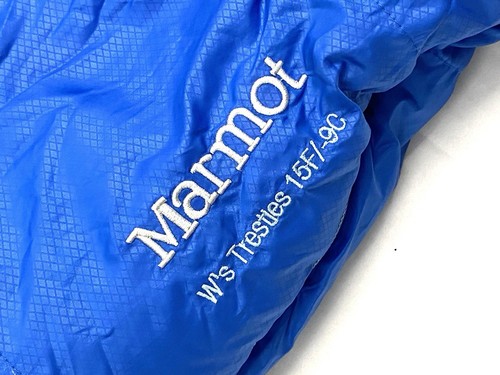 Marmot UNISEX Blue W Trestles Mummy Sleeping Bag 15F/-9C - Picture 7 of 10
