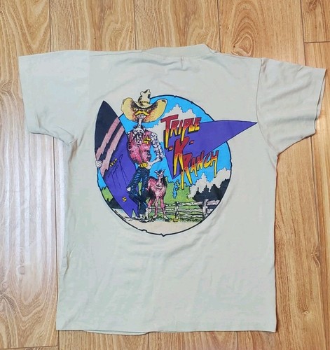 Vintage 80s Youth Screen Stars Shirt - Triple R Ranch Cowboy Country Western 14 - 16 - Bild 3 von 10
