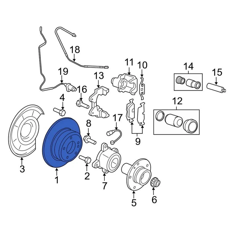 For BMW X5 2007-2018 BMW 34216886480 Rear Disc Brake Rotor Foto 2 de 4