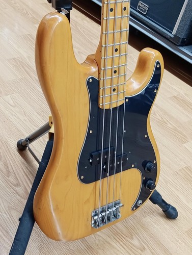 Fender 1976 Precision Bass Natural Made in USA Vintage Electric Bass Guitar - Picture 3 of 19