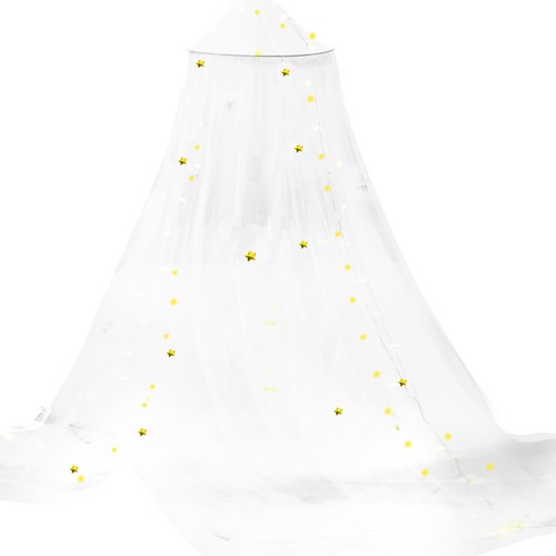 Princess Bed Canopy with Lights for Kids Round Dome Bed Curtain Canopy FaGat - Picture 7 of 11