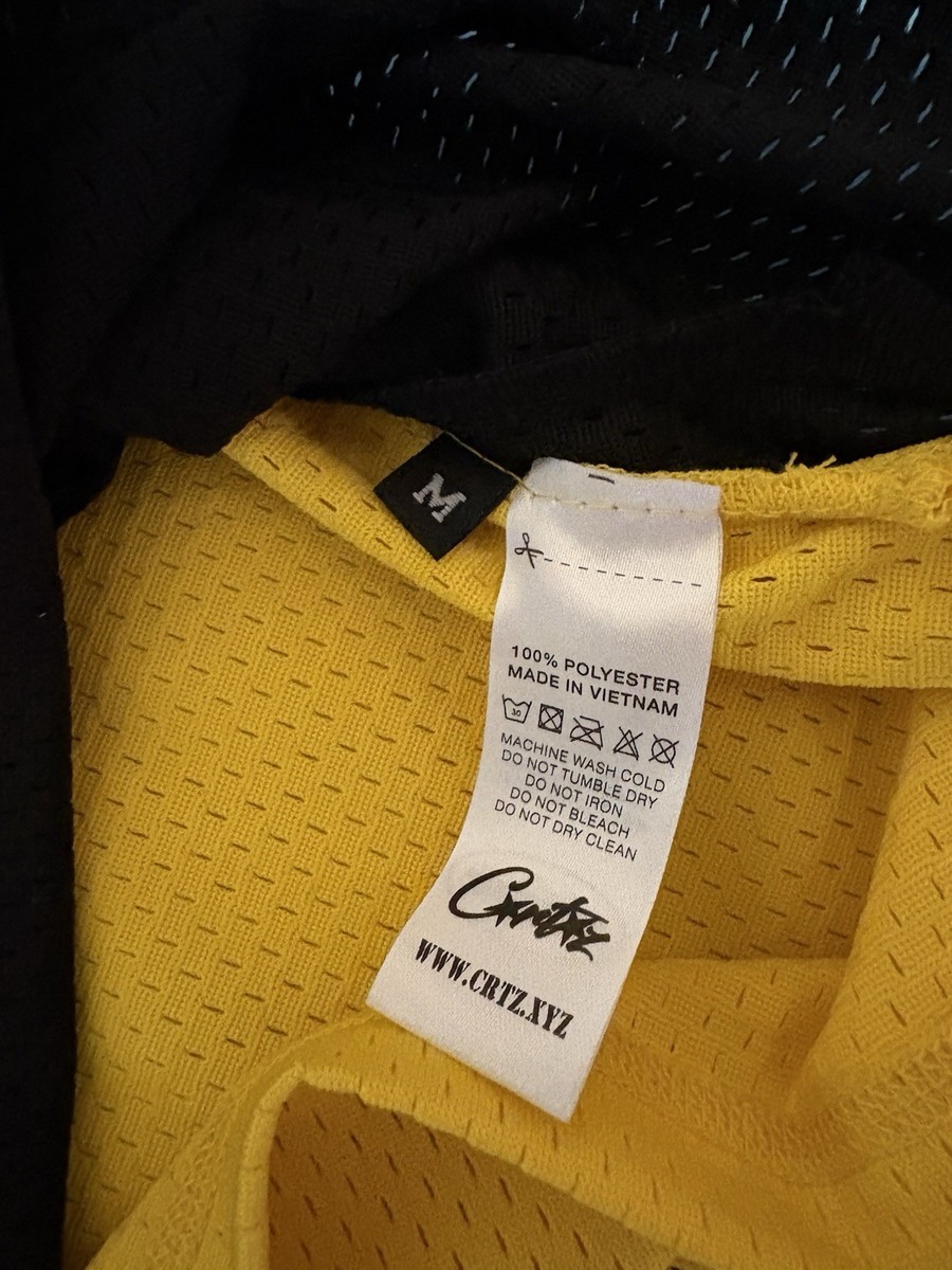 Corteiz 95 REVERSIBLE MESH JERSEY 11 BLACK / YELLOW Rare | eBay