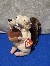 Ty Beanie Baby - SCRAT the Squirrel (Ice Age Movie) MWMTs - Stuffed Plush Toy