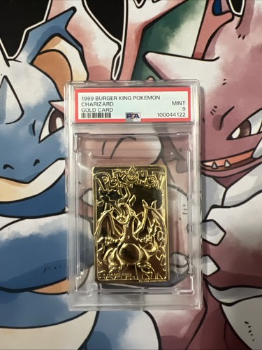 1999 Pokemon Burger King 23 K Gold Plated Charizard Card PSA 9 w Original Box - Picture 3 of 4