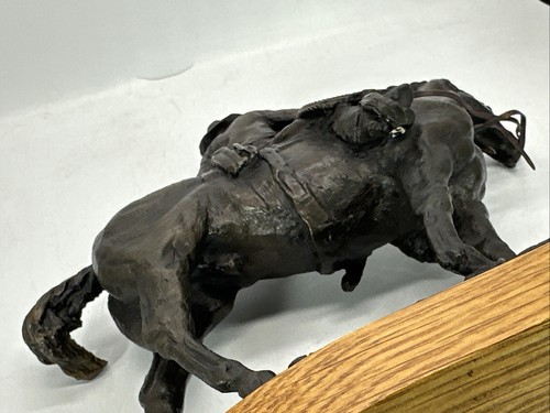 Rare C. R. Morrison Bronze Equine Statue “The Overseer” Cowboy Horse # 6 Of 50 - Picture 22 of 24