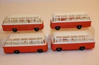 Four (4) Vintage 1965 Matchbox Lesney Mercedes Coach Bus #68 Vehicles BPW