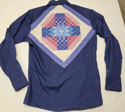 Rocking K Ranchwear Kennington Quilted 70's Vintage Western Shirt Gr. S/M * 15,5 - Bild 5 von 6