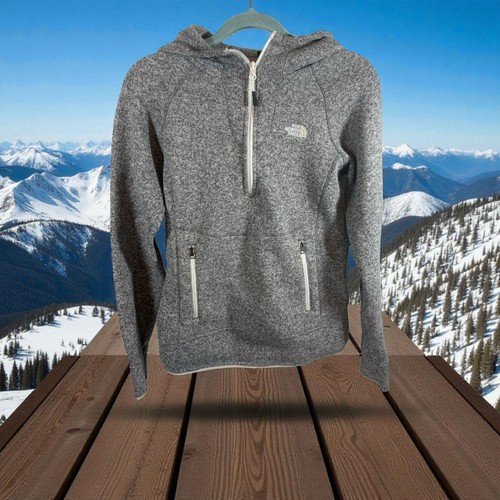 The North Face Mädchen Jacke mit durchgehendem Reißverschluss und Kapuze grau Gr. Small - Bild 1 von 8