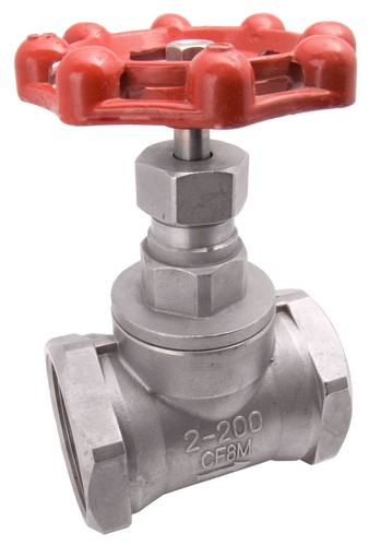 2" Stainless Steel (316) Globe Valve - 200WOG, FxF NPT - Picture 2 of 4