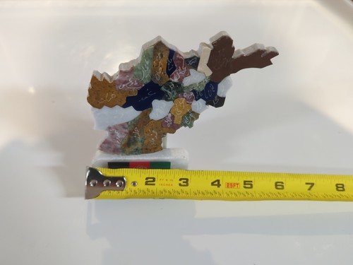 Afghanistan Map With Cities Written In Farsi And Afghanistan Flag/ Marble - Picture 8 of 9