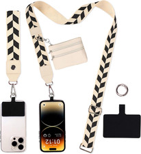 Phone Lanyard Crossbody Wrist Strap, Adjustable Clip and Go Strap for Phone with