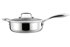 2.8 QT 5-Ply Stainless Steel Saute Pan with Lid, Compatible with All Cooktops...