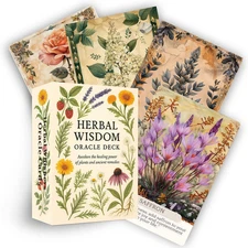 Herbal Whisper Oracle Cards, Oracle Cards with Meanings, 46 Spiritually Inspired
