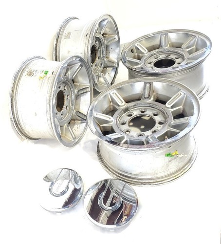 2004 2005 Hummer H2 OEM Set Of 4 Chrome Wheel Rims With Caps 17x8.5 - Picture 3 of 12