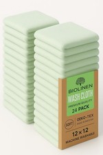 24 Pack 100 Cotton Washcloth Towel Set 12x12 inch Ultra Soft Rags White