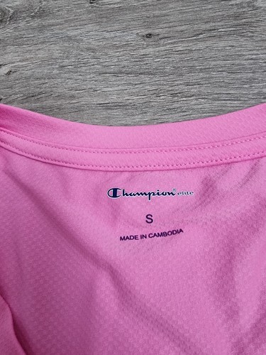 Champion Womens Elite Tshirt Top Training PinkSize S - Picture 6 of 8