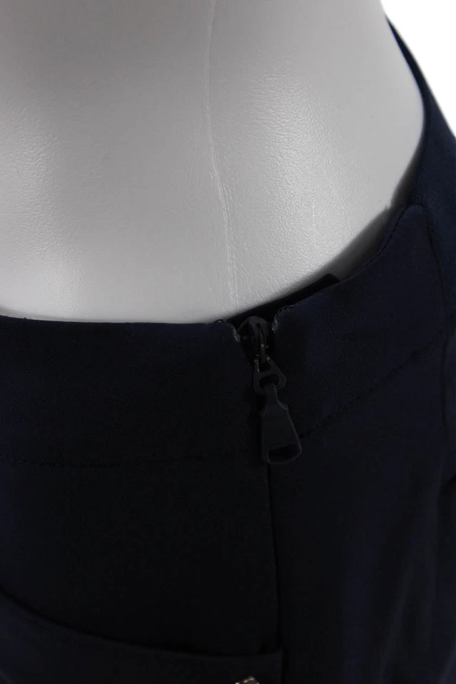 Pantalones de pierna ajustados RLX Ralph Lauren para mujer de tiro alto azul marino talla 4 Foto 4 de 4