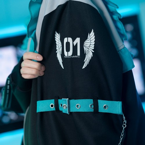 NEW ACDC Rag x Hatsune Miku Forever Black Mint Frill Oversized Jacket - Limited - Picture 5 of 9