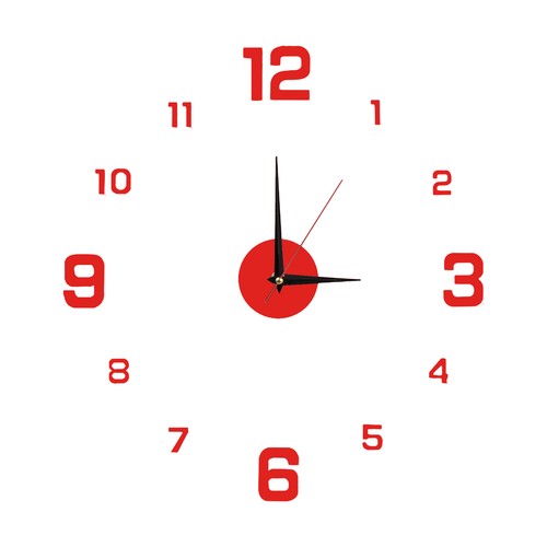 3D Große Wanduhr Acryl Modern Zum Selbermachen Spiegel Oberfläche Aufkleber Home Office Dekor - Bild 24 von 25