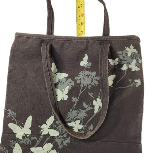 Vintage Y2K Butterfly Tote Bag Organic Cotton Boho Hippie Eco Reusable Bag - Bild 5 von 13