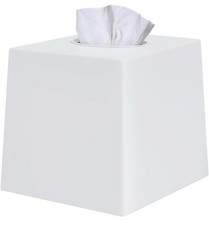 Creative Scents White Tissue Box Cover Square