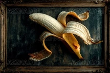 Banana Digital Image AI Artwork Vintage Style Frame | High Resolution Download