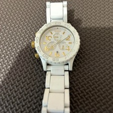Nixon 51-30 Chrono ALL WHITE / GOLD Chronograph Wristwatch