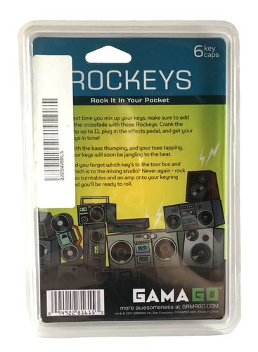 ROCK KEY COVERS BY GAMAGO 6 Key Caps Boombox 80s Car Key Covers - Picture 3 of 3