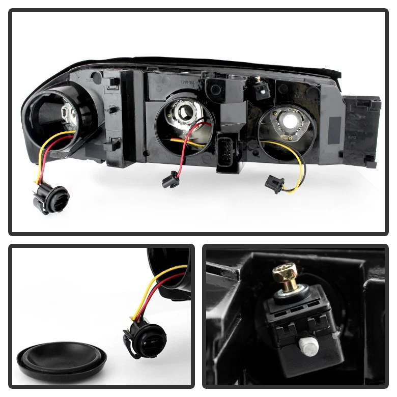 [Black Out] Fits 00-04 Chevy Impala Replacement Headlights Headlamps Set Lh+Rh - Image 2 of 2