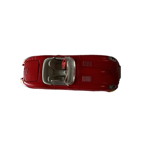 Vintage Tekno Denmark Jaguar E-type. Red diecast car 1:43. Doors hood trunk open - Picture 3 of 10
