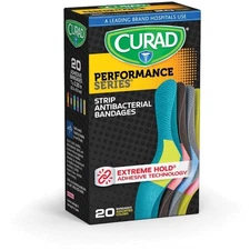 Curad-CUR5020 Performance Series Antibacterial Adhesive Bandages, 1 X 3.25 In...