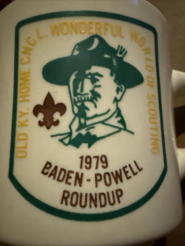 Baden Powell Roundup 1979 OKHC Wonderful World Of Scouting Mug Old Ky Home Rare - Picture 2 of 3