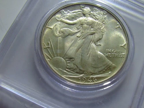 Walking Liberty Half Dollars,6 coins, 1942-47, BU