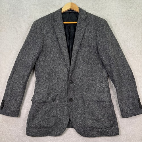 J.Crew Ludlow MOON Blazer Mens 38R Herringbone Wool Cotton British Cloth Coat