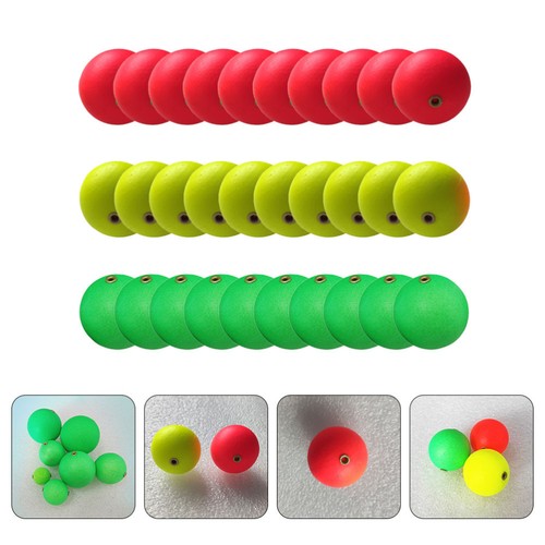 30 piezas bolas flotantes de pesca bobbers de espuma espumas de pesca flotadores pesca flotantes