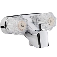 DF-SA110A-CP RV Tub and Shower Faucet Valve Diverter with Crystal Acrylic Kno...